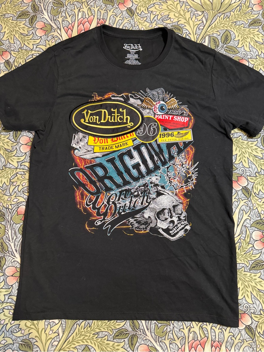 Von Dutch Men’s Black Graphic Tee - Original Skull Design NWOT